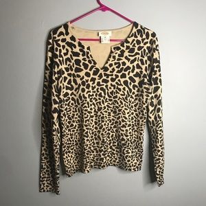 Talbots animal print sweater